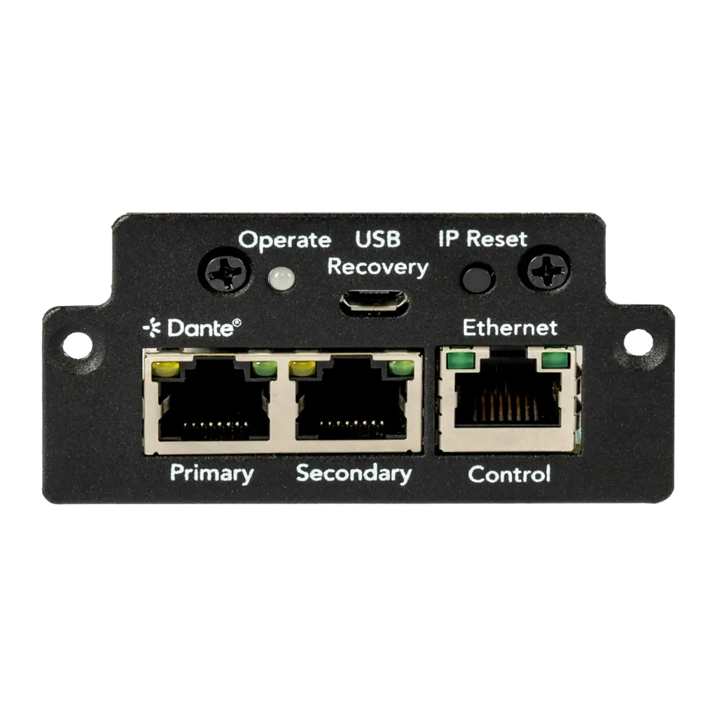 Pluto network card with 64x64 Dante